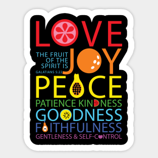 Fruit Of The Spirit Galatians 5:22 Sticker
